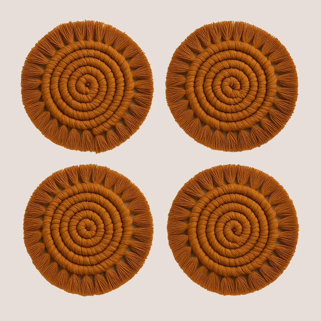 Set of 4 Macrame Coasters