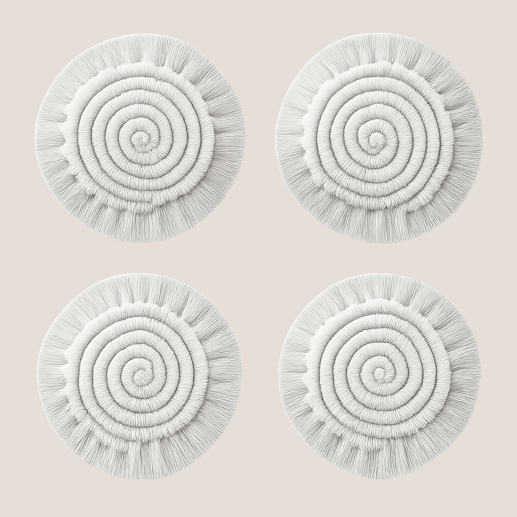 Set of 4 Macrame Coasters