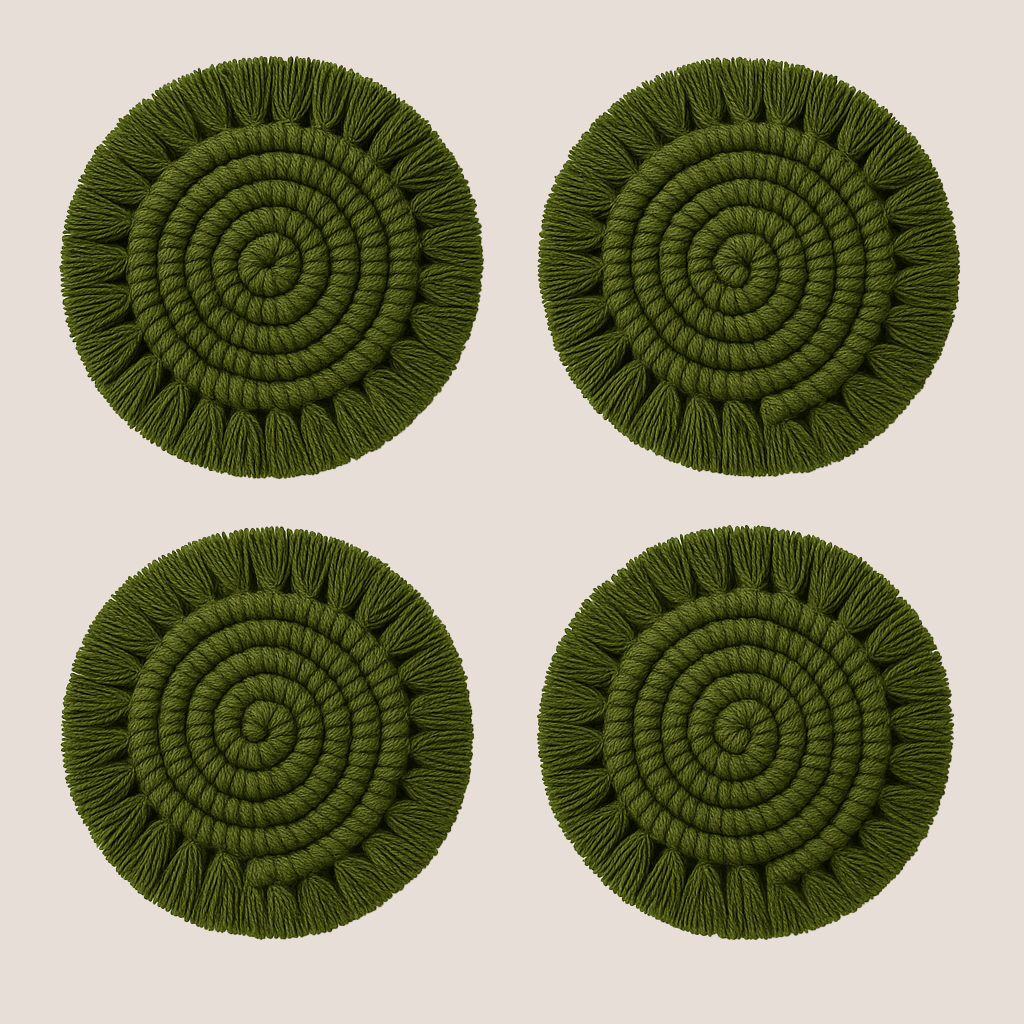 Set of 4 Macrame Coasters