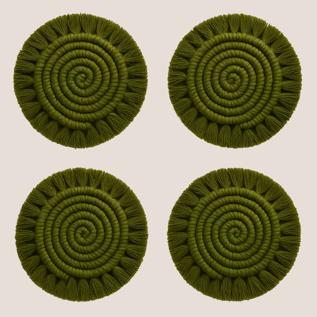 Set of 4 Macrame Coasters