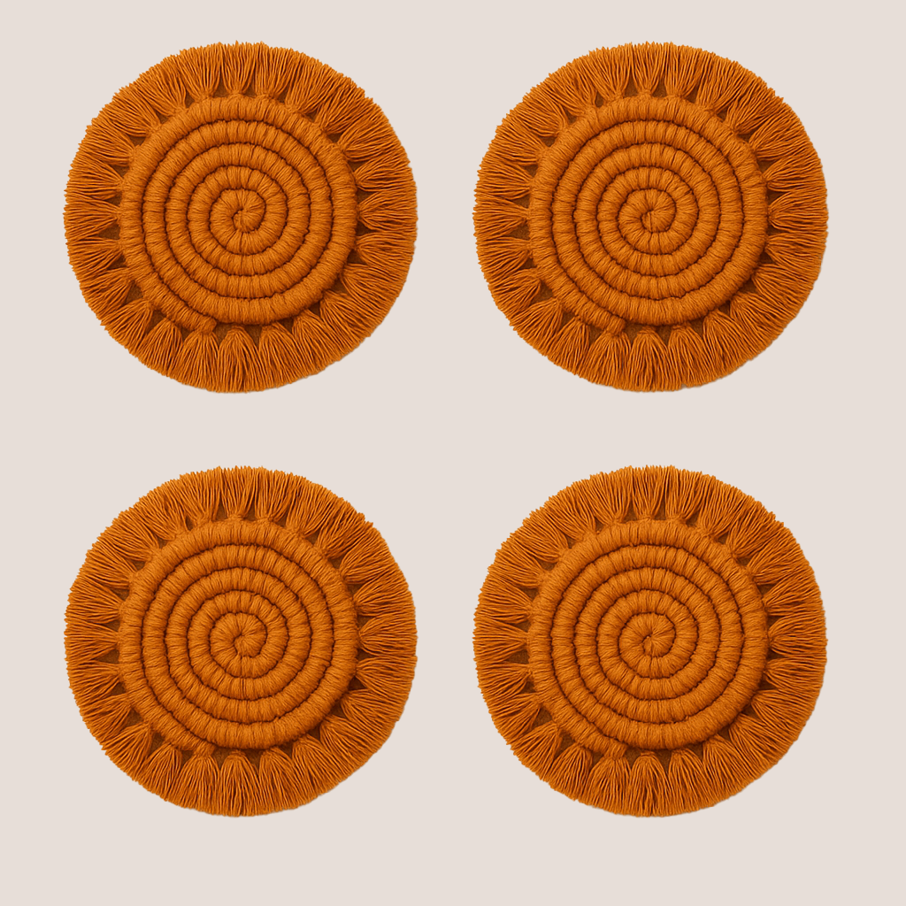 Set of 4 Macrame Coasters