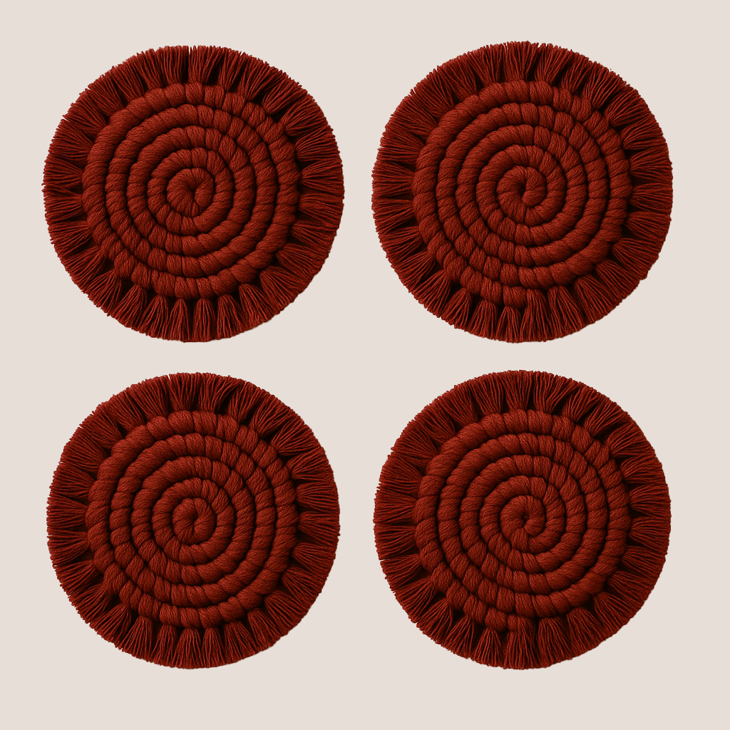 Set of 4 Macrame Coasters