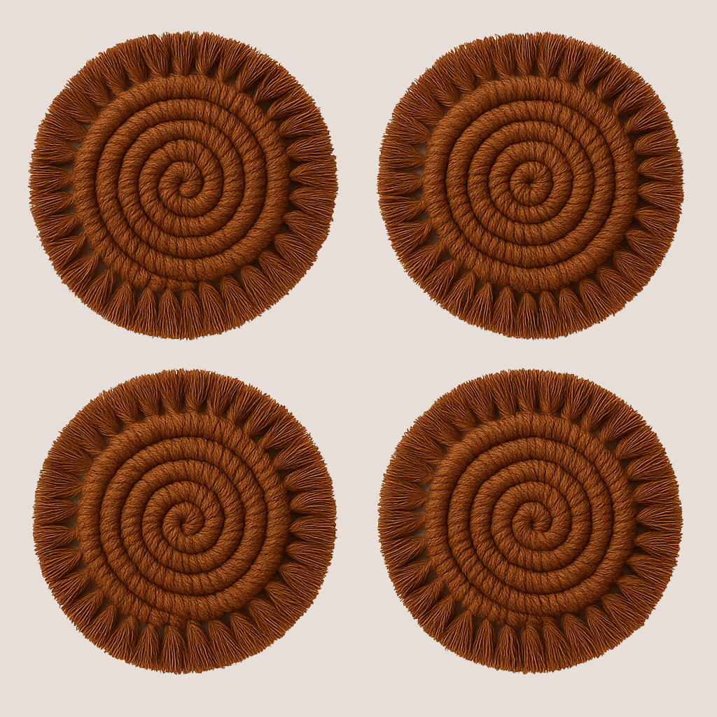 Set of 4 Macrame Coasters